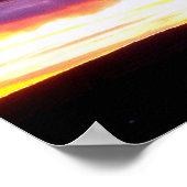 Sonnenuntergang jenseits des Baumes_ Poster (Ecke)