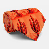 Sonnenuntergang-Kaktus-Krawatte Krawatte (Gerollt)