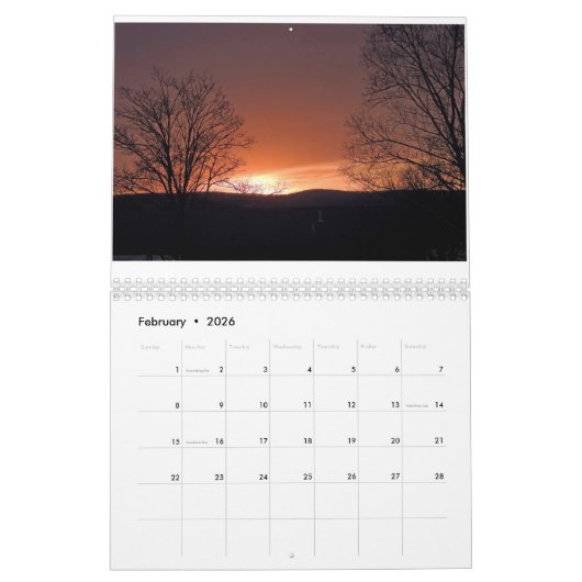 Sonnenuntergang Kalender (Feb 2026)