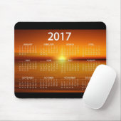 Sonnenuntergang-Kalender 2017 Mousepad (Mit Mouse)