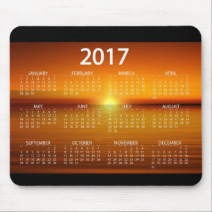 Sonnenuntergang-Kalender 2017 Mousepad