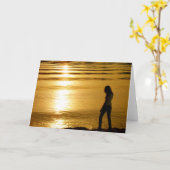 Sonnenuntergang Karte (Gelbe Blume)