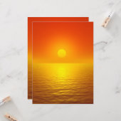 Sonnenuntergang Karte (Vorderseite/Rückseite Beispiel)