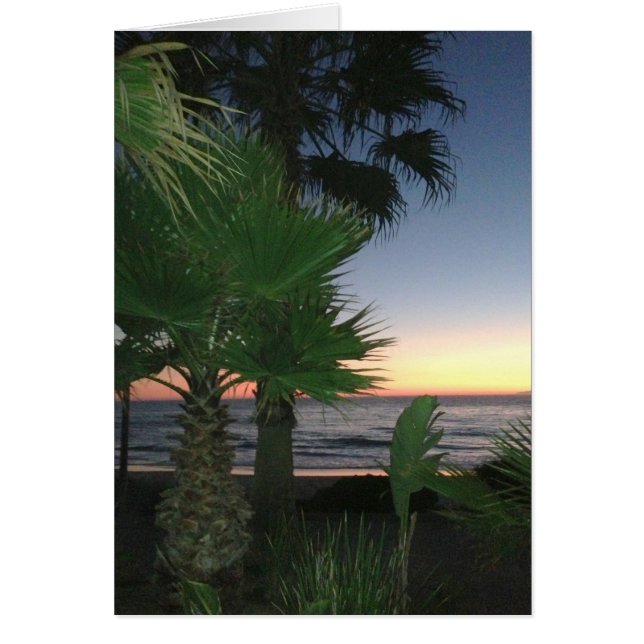 Sonnenuntergang-Karte - löschen Sie nach innen (Vorne)