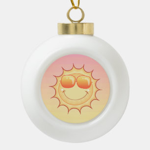 Sonnenuntergang Keramik Kugel-Ornament