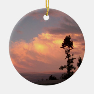 Sonnenuntergang Keramik Ornament