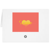 Sonnenuntergang Korallenhochzeitskarte (Rückseite Horizontal)