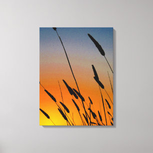 Sonnenuntergang Körner Landschaft Canvas Print Leinwanddruck