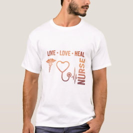 Sonnenuntergang Krankenschwester Live Liebe Heilen T-Shirt