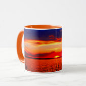 Sonnenuntergang-Kunst Tasse (Vorderseite Links)