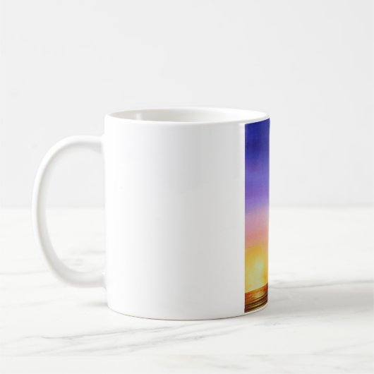 Sonnenuntergang-Kunst-Tasse Kaffeetasse (Links)
