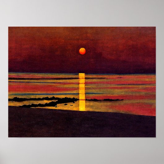 Sonnenuntergang, Kunstmalerei Poster (Vorne)