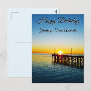 Sonnenuntergang Küsse, Port Victoria Geburtstagspo Postkarte