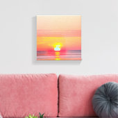 Sonnenuntergang Küste Keillandwand Leinwanddruck (Insitu (Wohnzimmer))