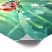 Sonnenuntergang: Ladybug in Morgenglühen Poster (Ecke)