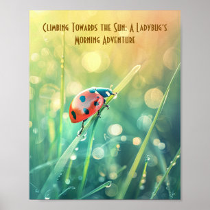 Sonnenuntergang: Ladybug in Morgenglühen Poster