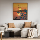 Sonnenuntergang Landschaft Leinwand