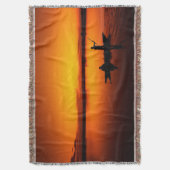 Sonnenuntergang Landschaft mit einem Boot-68465 Decke (Vorderseite Vertikal)