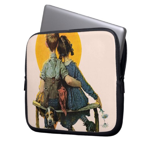 Sonnenuntergang Laptopschutzhülle (Vorderseite Links)