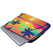 Sonnenuntergang Laptopschutzhülle (Vorne Knopf)