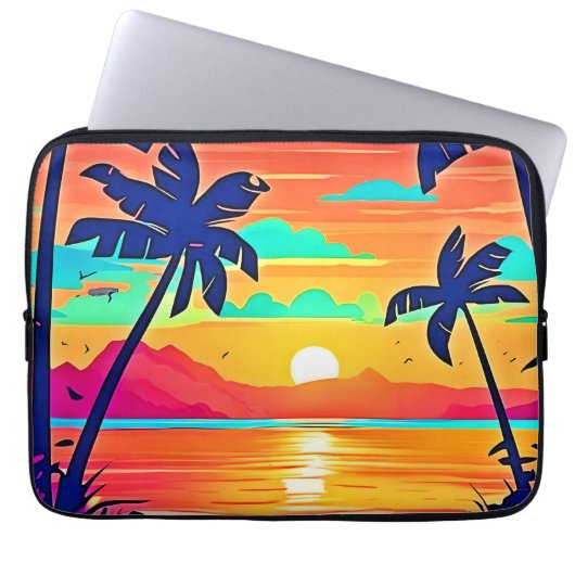 Sonnenuntergang Laptopschutzhülle (Vorderseite)