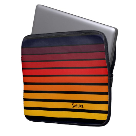 Sonnenuntergang Laptopschutzhülle (Vorderseite Links)