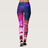 Sonnenuntergang-Laufgamaschen Leggings (Rückseite)