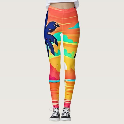 Sonnenuntergang Leggings (Vorderseite)