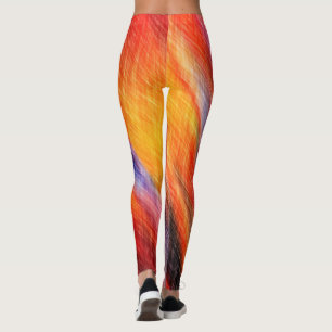 Sonnenuntergang Leggings Abstrakte Farbgestaltung