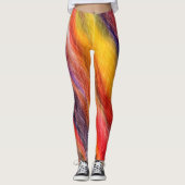 Sonnenuntergang Leggings Abstrakte Farbgestaltung (Vorderseite)