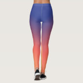 Sonnenuntergang-Leggings in Blauem, in Lila, in Leggings (Rückseite)