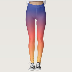 Sonnenuntergang-Leggings in Blauem, in Lila, in Leggings