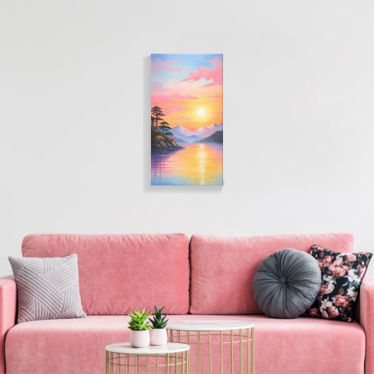 Sonnenuntergang Leinwand Mauer Kunst (Insitu (Wohnzimmer))