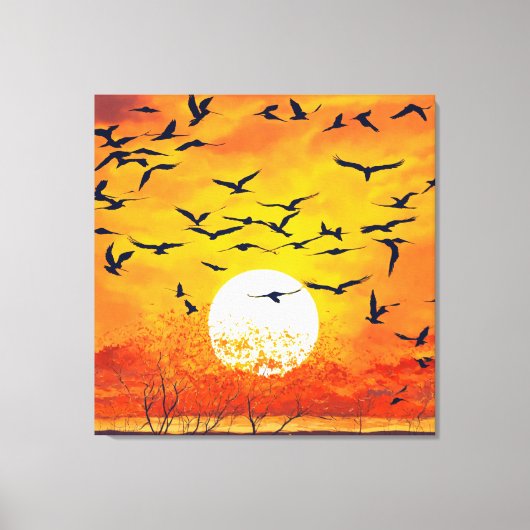 Sonnenuntergang Leinwanddruck (Vorderseite)