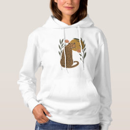 Sonnenuntergang Leopard - Botanischer Dschungel Hoodie