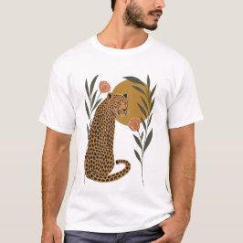 Sonnenuntergang Leopard - Botanischer Dschungel T-Shirt