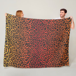 Sonnenuntergang Leopard-Skin Fleecedecke
