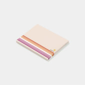Sonnenuntergang Lesbenflagge Post-It Notizen (angewinkelt)