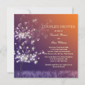 Sonnenuntergang Leuchten Hochzeitsdusche Einladung (Vorderseite)