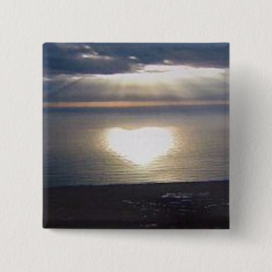 Sonnenuntergang-Liebe-Knopf Button (Vorderseite)