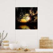 Sonnenuntergang Liebe Poster (Küche)