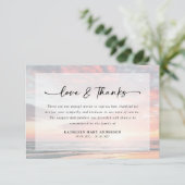 Sonnenuntergang Liebe und Dank Beerdigung Dankeskarte (Stehend Vorderseite)