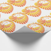 Sonnenuntergang-Löwe Geschenkpapier (Ecke)