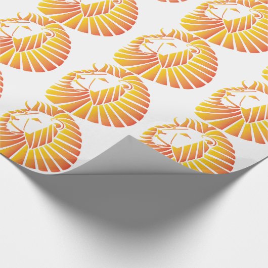 Sonnenuntergang-Löwe Geschenkpapier (Ecke)