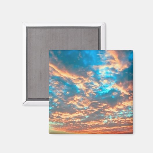 Sonnenuntergang Magnet (Vorderseite/Rückseite)