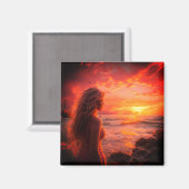 Sonnenuntergang Magnet (Vorderseite/Rückseite)