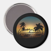 Sonnenuntergang Magnet (Vorderseite/Rückseite)