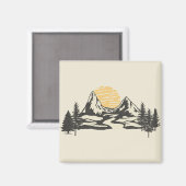 Sonnenuntergang Magnet (Vorderseite/Rückseite)