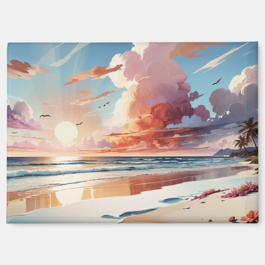 Sonnenuntergang Magnet (Vorderseite)