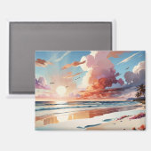 Sonnenuntergang Magnet (Vorderseite/Rückseite)